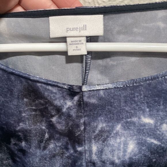 J Jill Pure Jill Tie-Dyed Velvet Maxi Dress Blue Size Small - Picture 3 of 7